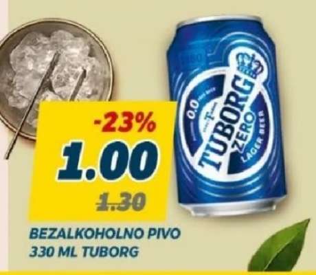 Bezalkoholno pivo 330 ml Tuborg