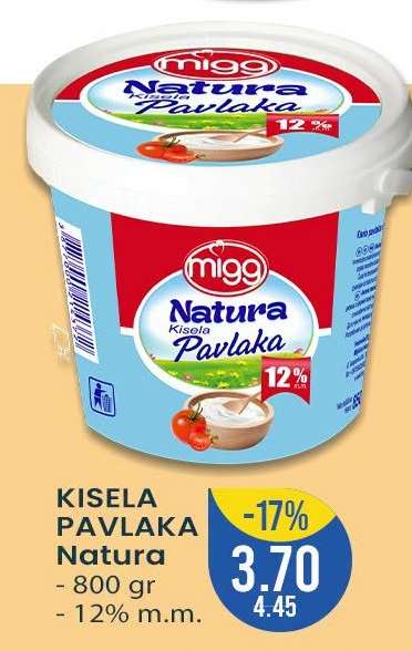 Kisela pavlaka Natura