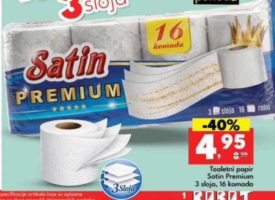 Satin Premium Toaletni papir