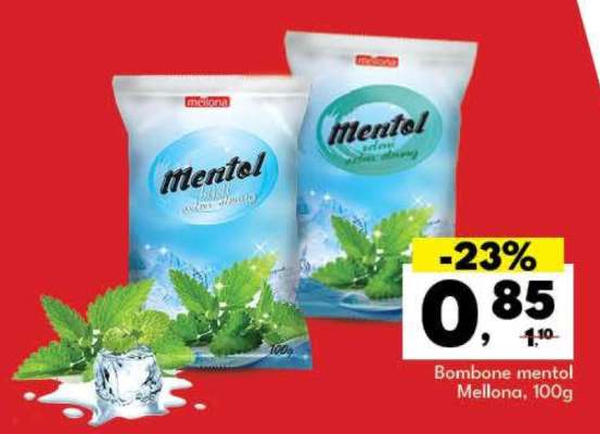 Bombone mentol Mellona, 100g