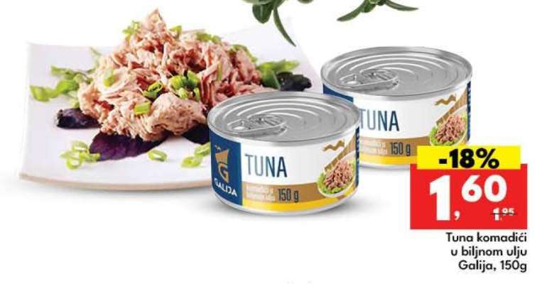 Tuna komadići u biljnom ulju Galija, 150g