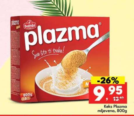 Keks Plazma mljevena, 800g