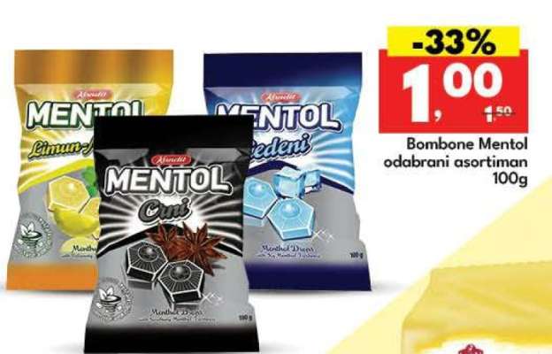 Bombone Mentol odabrani asortiman