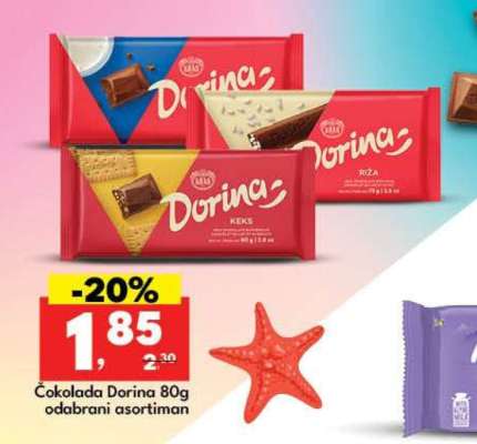 Čokolada Dorina 80g