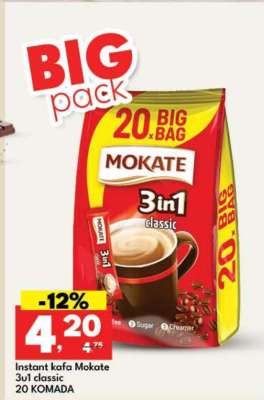 Instant kafa Mokate 3u1 classic 20 KOMADA