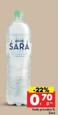 Voda prirodna 1L Sara