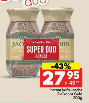 Instant kafa Jacobs 2xCronat Gold 200g