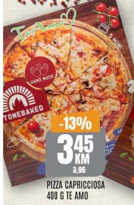 PIZZA CAPRICCIOSA 400 G TE AMO
