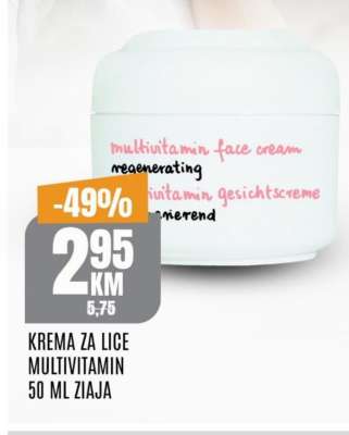 KREMA ZA LICE MULTIVITAMIN 50 ML ZIAJA