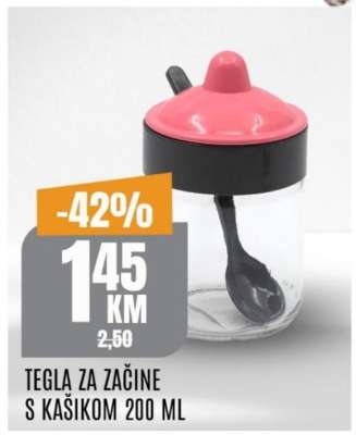 TEGLA ZA ZAČINE S KAŠIKOM 200 ML