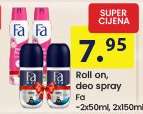 Fa Roll on, deo spray