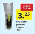 PVC čaše prozirne Lariplast