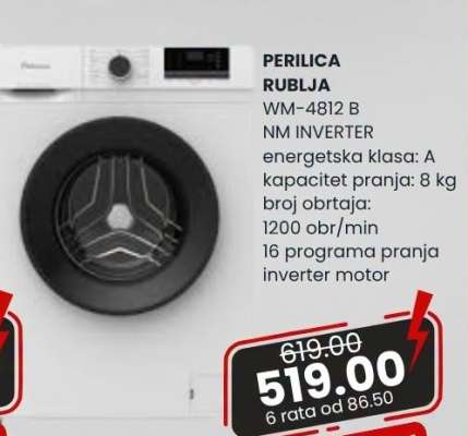 PERILICA RUBLJA WM-4812 B NM INVERTER