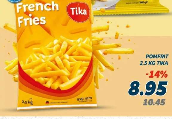 Pomfrit 2,5 kg Tika
