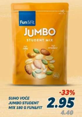SUHO VOĆE JUMBO STUDENT MIX 180 G FUN&FIT