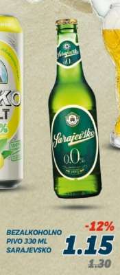 BEZALKOHOLNO PIVO 330 ML SARAJEVSKO