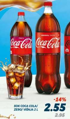 SOK COCA COLA/ ZERO/ VIŠNJA 2 L
