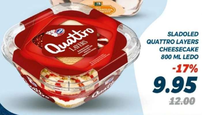 SLADOLED QUATTRO LAYERS CHEESECAKE 800 ML LEDO