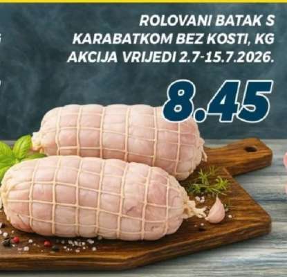 Rolovani batak s karabatkom bez kosti, kg