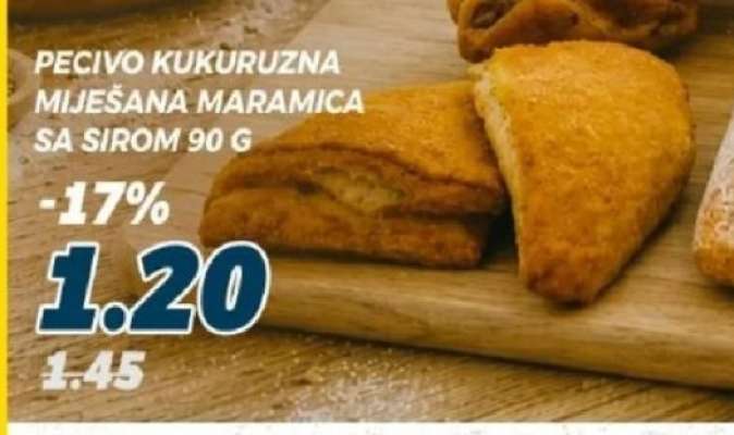 PECIVO KUKURUZNA MJEŠANA MARAMICA SA SIROM 90 G
