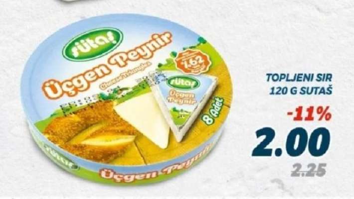 TOPLJENI SIR 120 G SUTAŞ