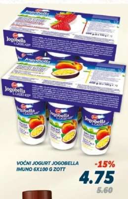 VOĆNI JOGURT JOGOBELLA IMUNO 6X100 G ZOTT
