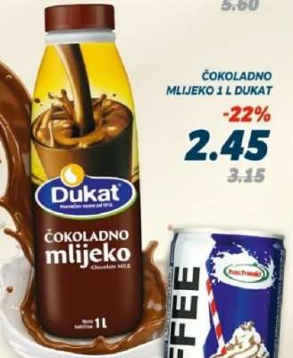 Čokoladno mlijeko 1 L Dukat