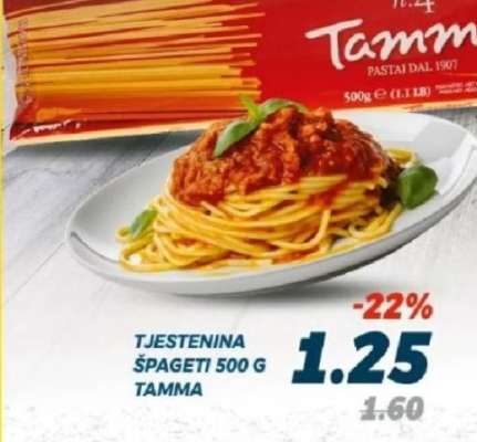 Tjestenina špageti 500 g Tamma