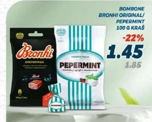 Bombone Bronhi Original/Pepermint