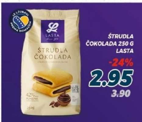 Štrudla čokolada 250 g, Lasta