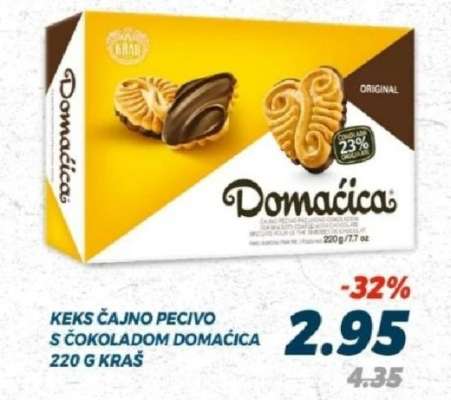 Keks čajno pecivo s čokoladom Domaćica