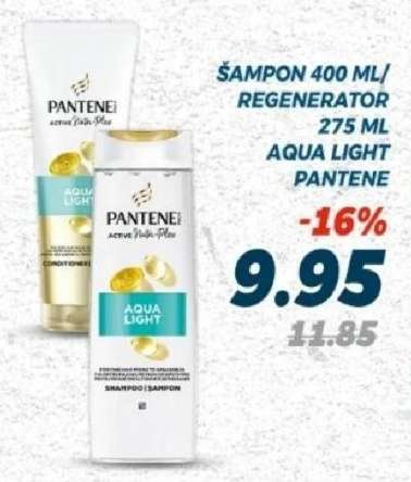 Šampon 400 ml / Regenerator 275 ml Aqua Light Pantene