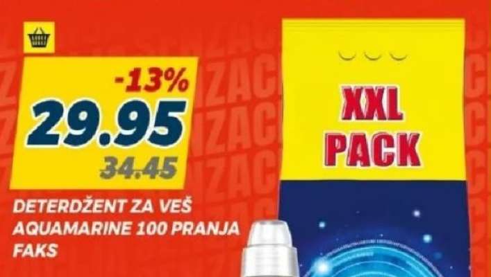 DETERDŽENT ZA VEŠ AQUAMARINE 100 PRANJA FAKS