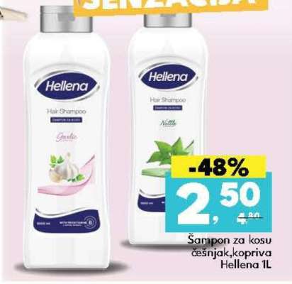 Šampon za kosu češnjak, kopriva Hellena 1L