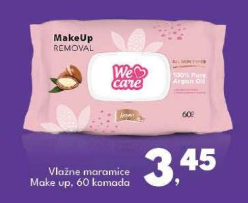 Vlažne maramice Make up, 60 komada