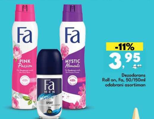 Dezodorans Roll on, Fa, 50/150ml