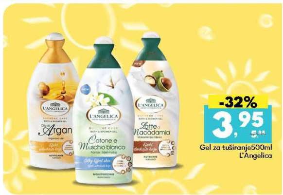 Gel za tuširanje 500ml L'Angelica