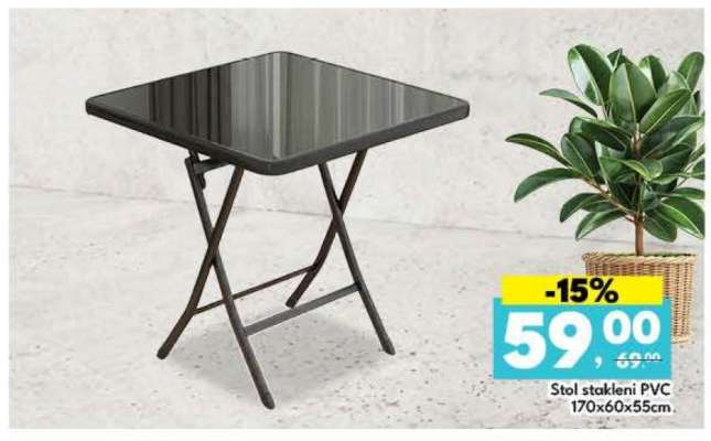 Stol stakleni PVC
