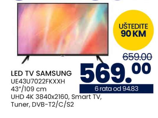 LED TV SAMSUNG UE43U7022FKXXH