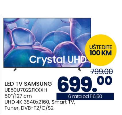 LED TV SAMSUNG UE50U7022FKXXH