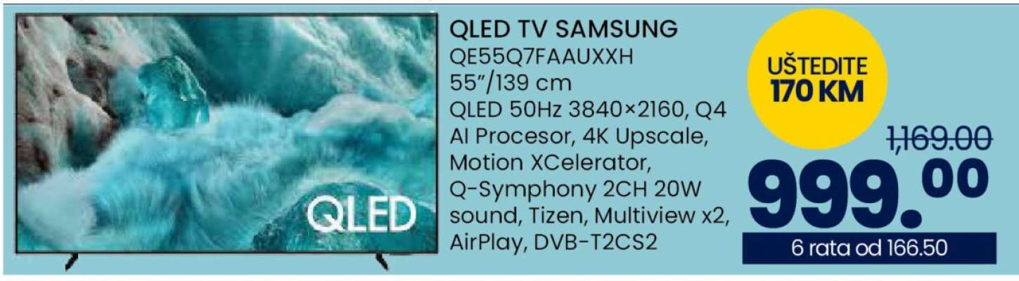 QLED TV SAMSUNG QE55Q7FAAUXZH