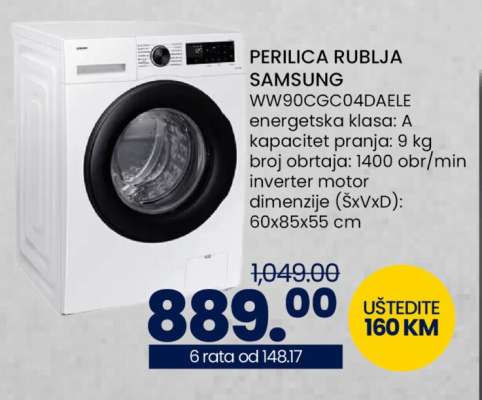 PERILICA RUBLJA SAMSUNG WW90CGC04DAELE