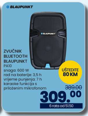 ZVUČNIK BLUETOOTH BLAUPUNKT PA10