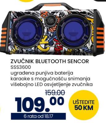 ZVUČNIK BLUETOOTH SENCOR