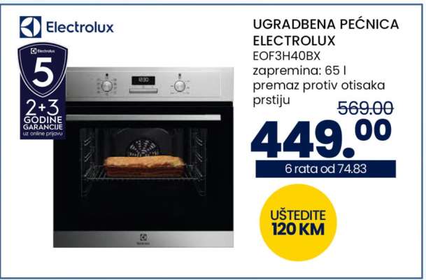 UGRADBENA PEĆNICA ELECTROLUX EOF3H40BX