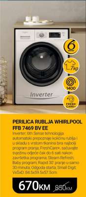 PERILICA RUBLJA WHIRLPOOL FFB 7469 BV EE