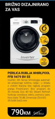 PERILICA RUBLJA WHIRLPOOL FFB 9479 BV EE