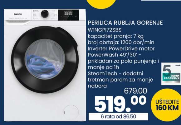 PERILICA RUBLJA GORENJE WINGP72SBS