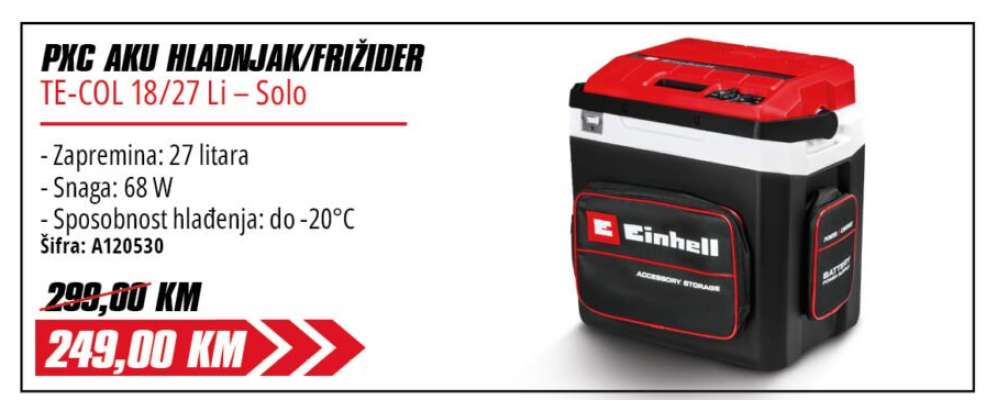 PXC AKU HLADNJAK/FRIŽIDER TE-COL 18/27 Li – Solo