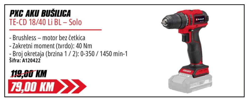 PXC AKU BUŠILICA